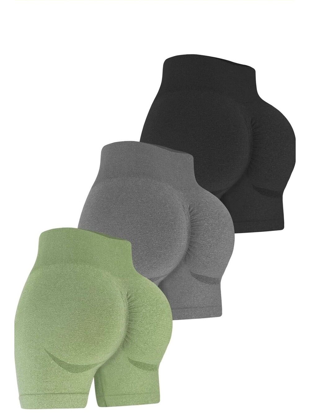 High Waist Butt Lifting Seamless Shorts 3-Pack